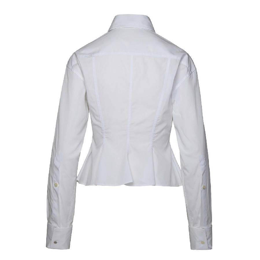 Peplum Waist Cotton Shirt