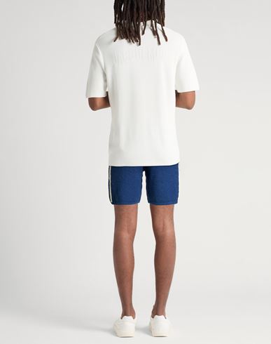 Man Shorts & Bermuda Shorts Blue Size 36 Cotton, Polyamide, Elastane