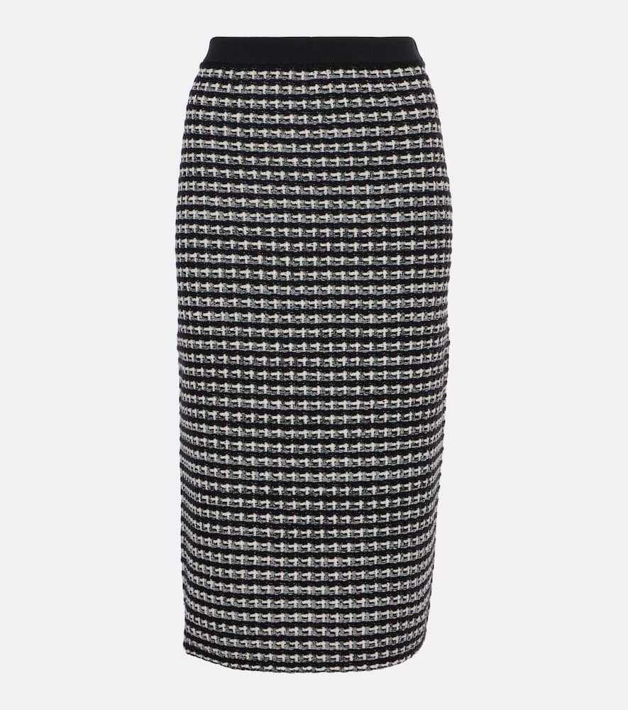 Tory Burch Wool and cotton-blend jacquard midi skirt