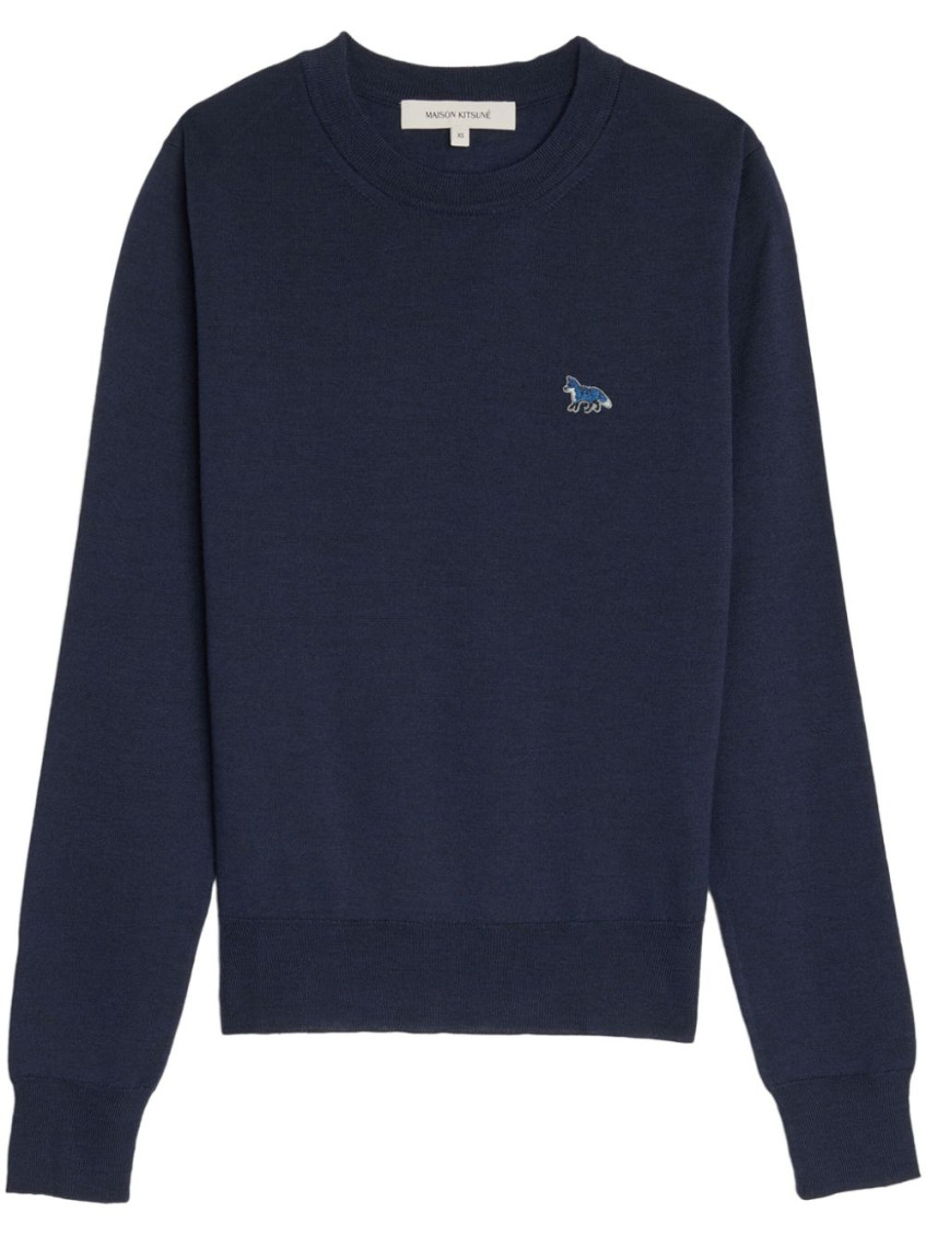 Navy Blue Wool Sweater