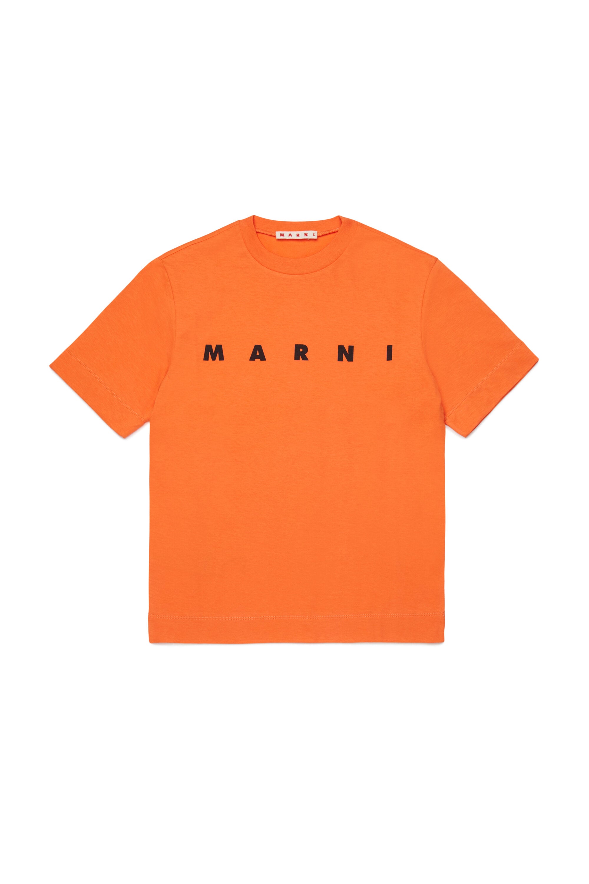 For Kids - T-shirt in jersey con logo - Arancione