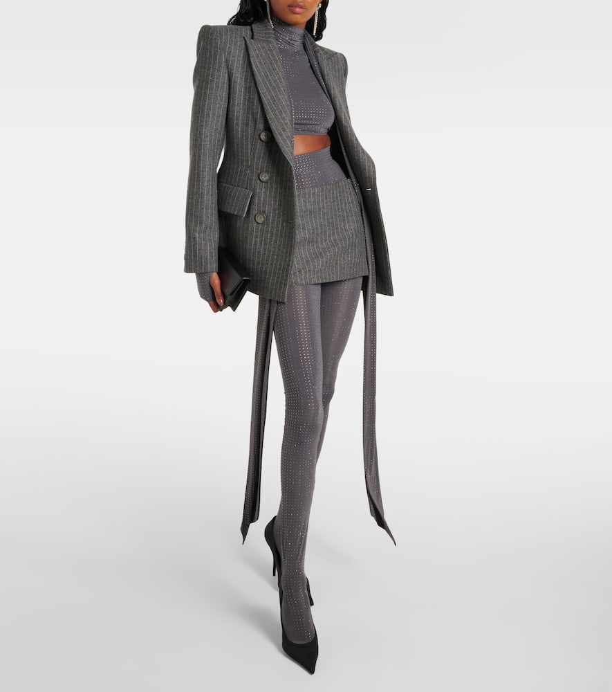 Alex Perry Pinstripe low-rise miniskirt