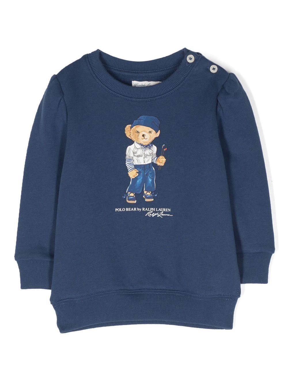 Polo Bear-print crew neck sweatshirt - Blue