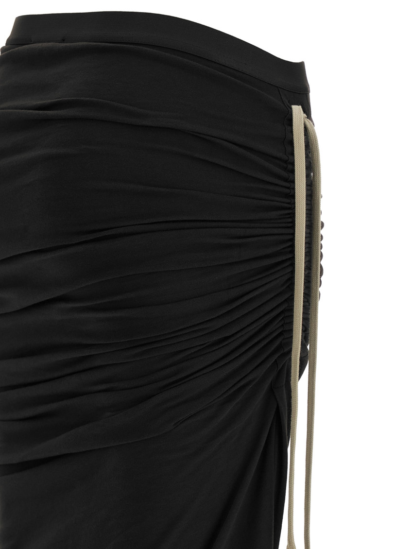 Rick Owens - moncler high waist ruched maxi skirt