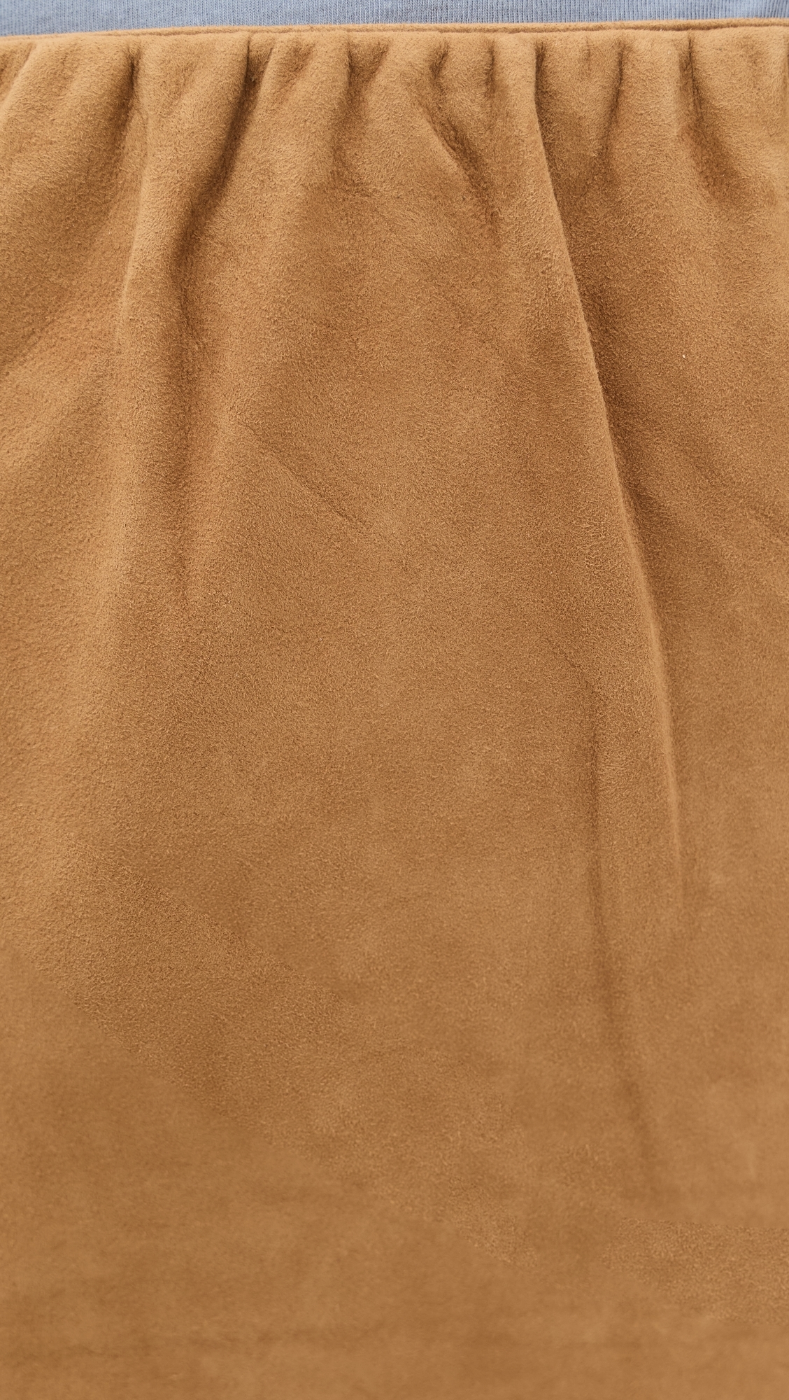 Suede Mini Bell Skirt Tan