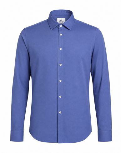 B. d.baggies Man Shirt Slate blue Size 16 ½ Cotton, Elastane
