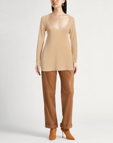 Fabiana Filippi Woman Sweater Sand Size 8 Cotton, Viscose, Polyester