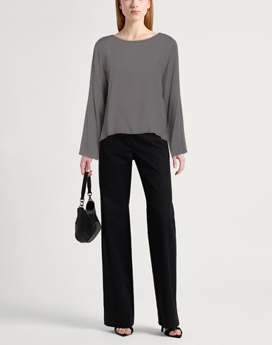Woman Top Gunmetal Size M Viscose