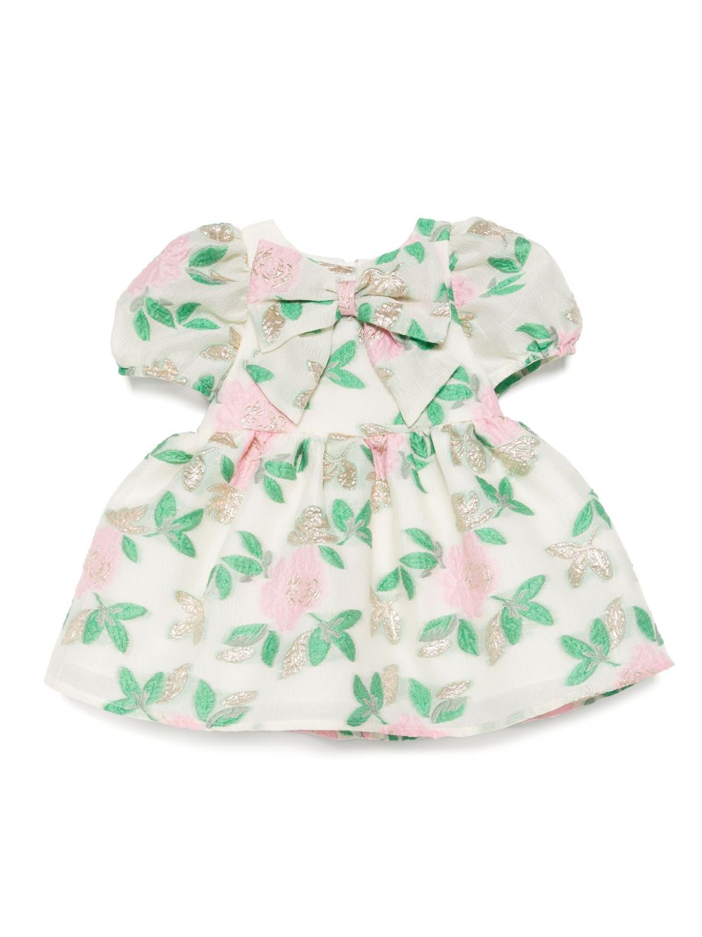 Hucklebones London puff-sleeved bodice dress & bloomers - Neutrals