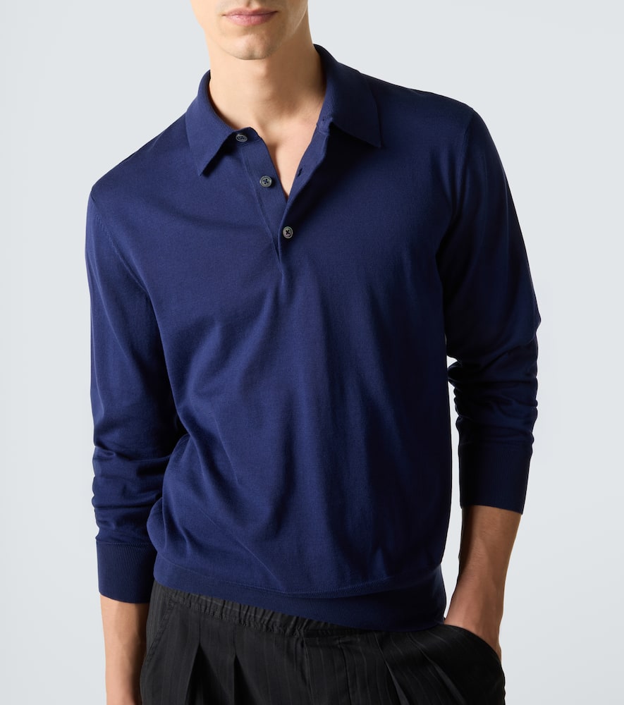 Cotton polo sweater