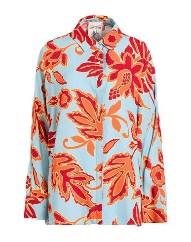 Woman Shirt Light blue Size 10 Viscose