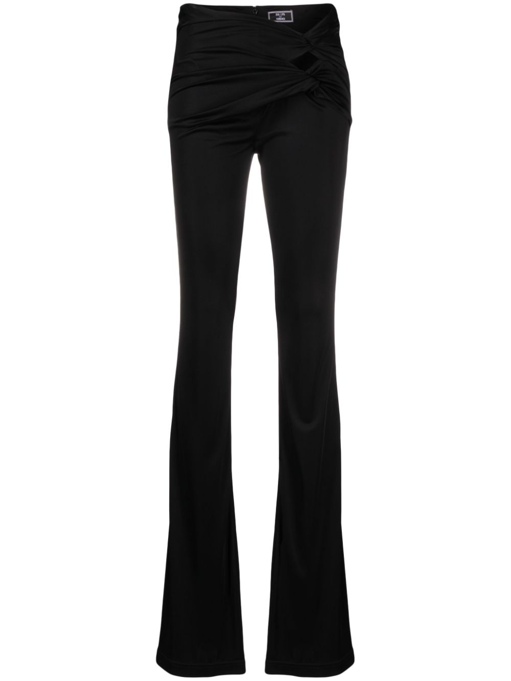 X Dua Lipa knotted flared trousers - Black