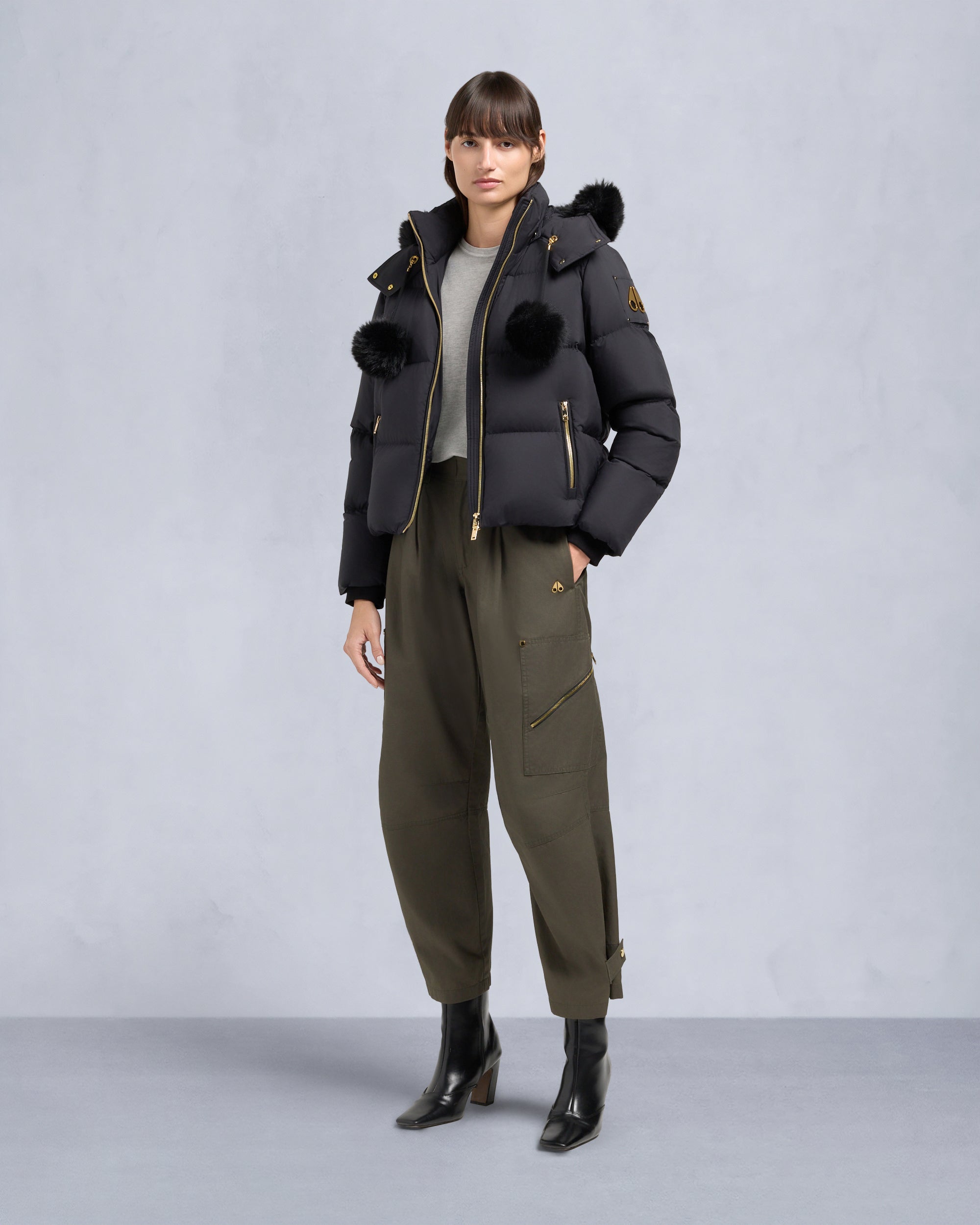 Moose Knuckles - Women's Gold Series Misti Down Puffer - Color: Black