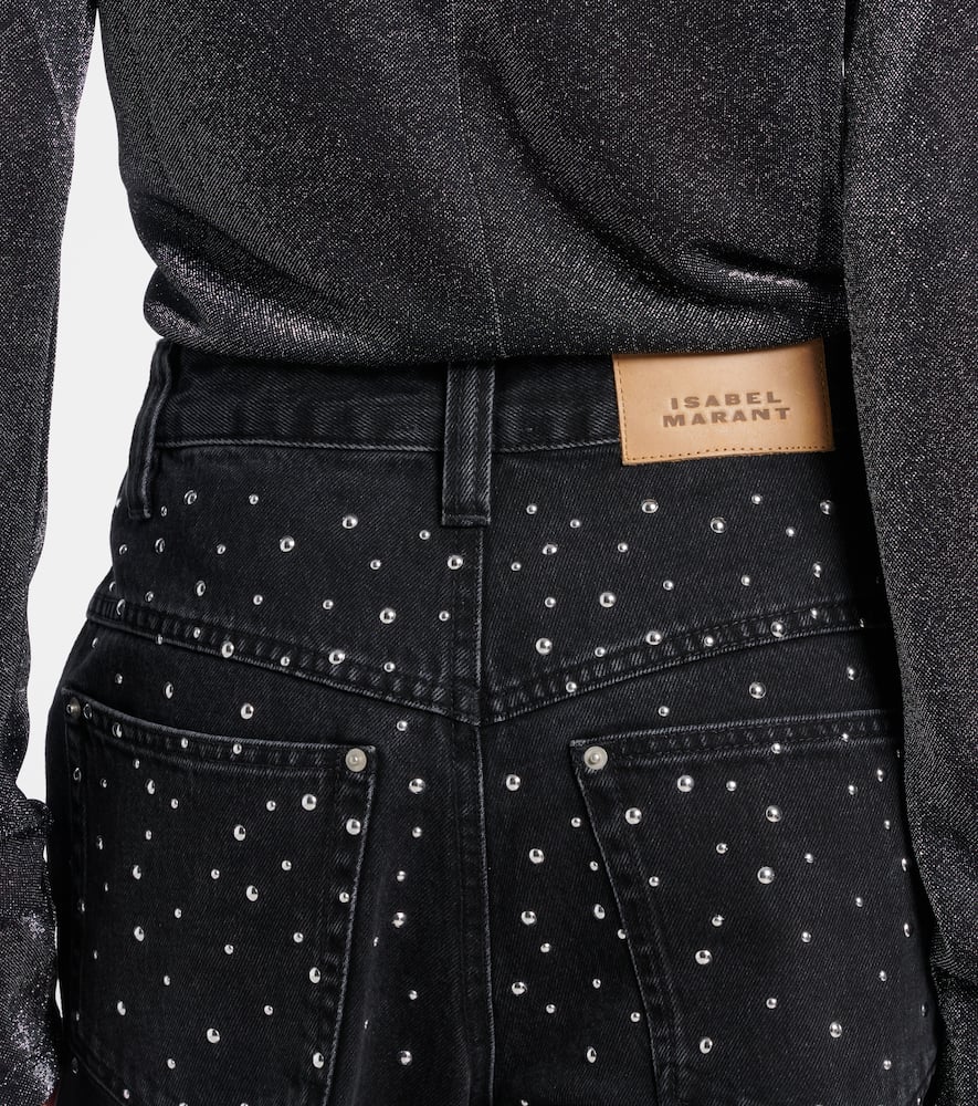 Embellished straight jeans