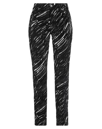Woman Pants Black Size 2 Cotton, Elastane