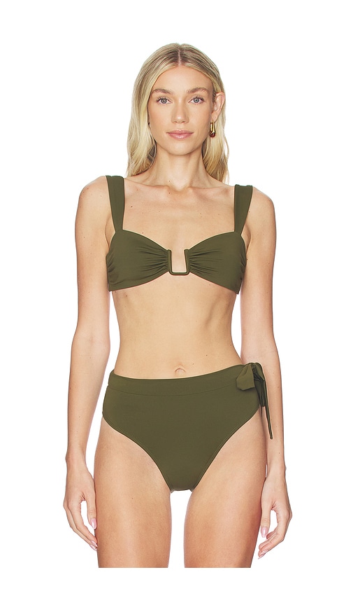 Away That Day Cannes Bikini Top in Olive. - M also in L, S