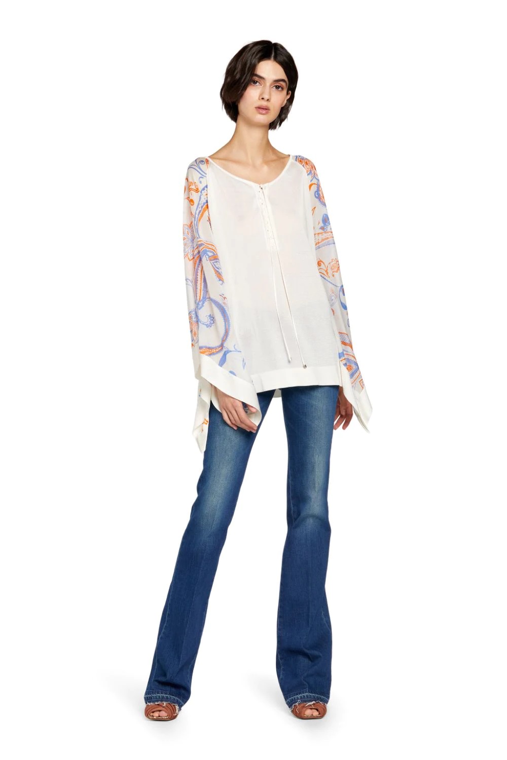 Ladies Bandana-Print Kaftan Top