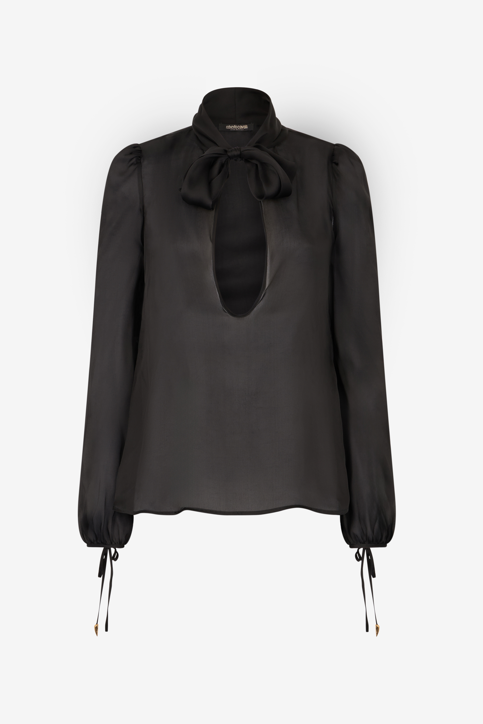 Shirt With Bow And Cutout