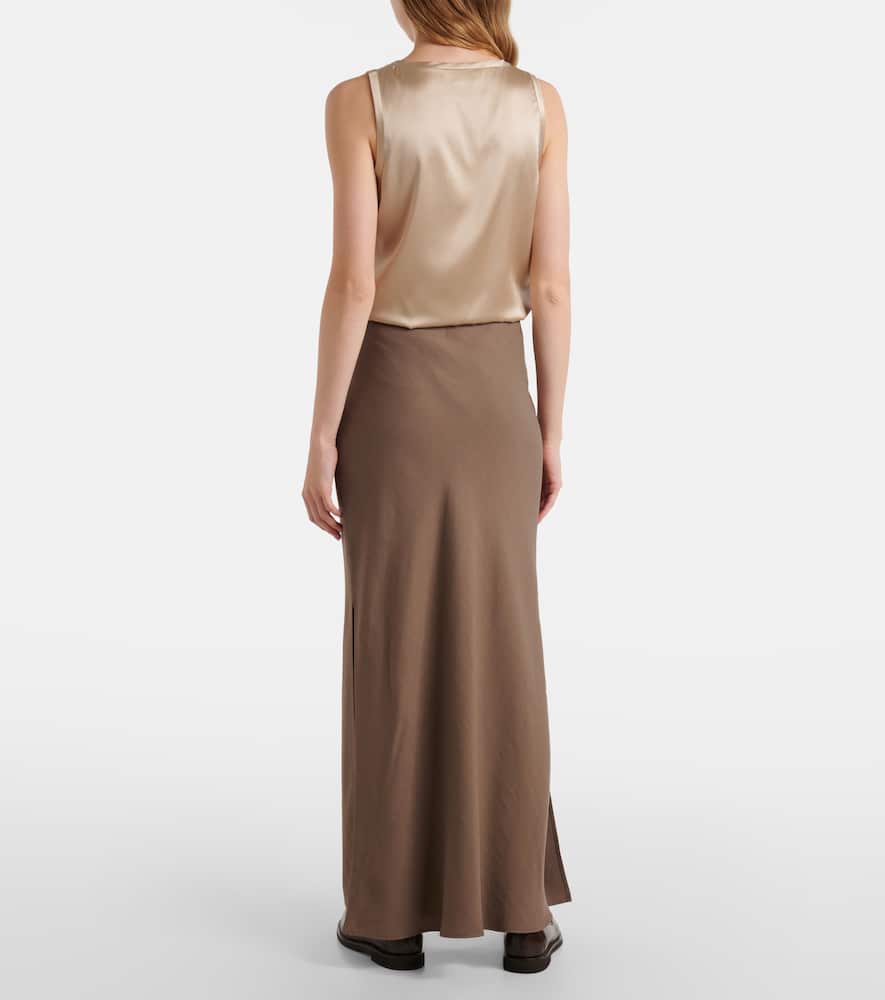 Tweed maxi skirt