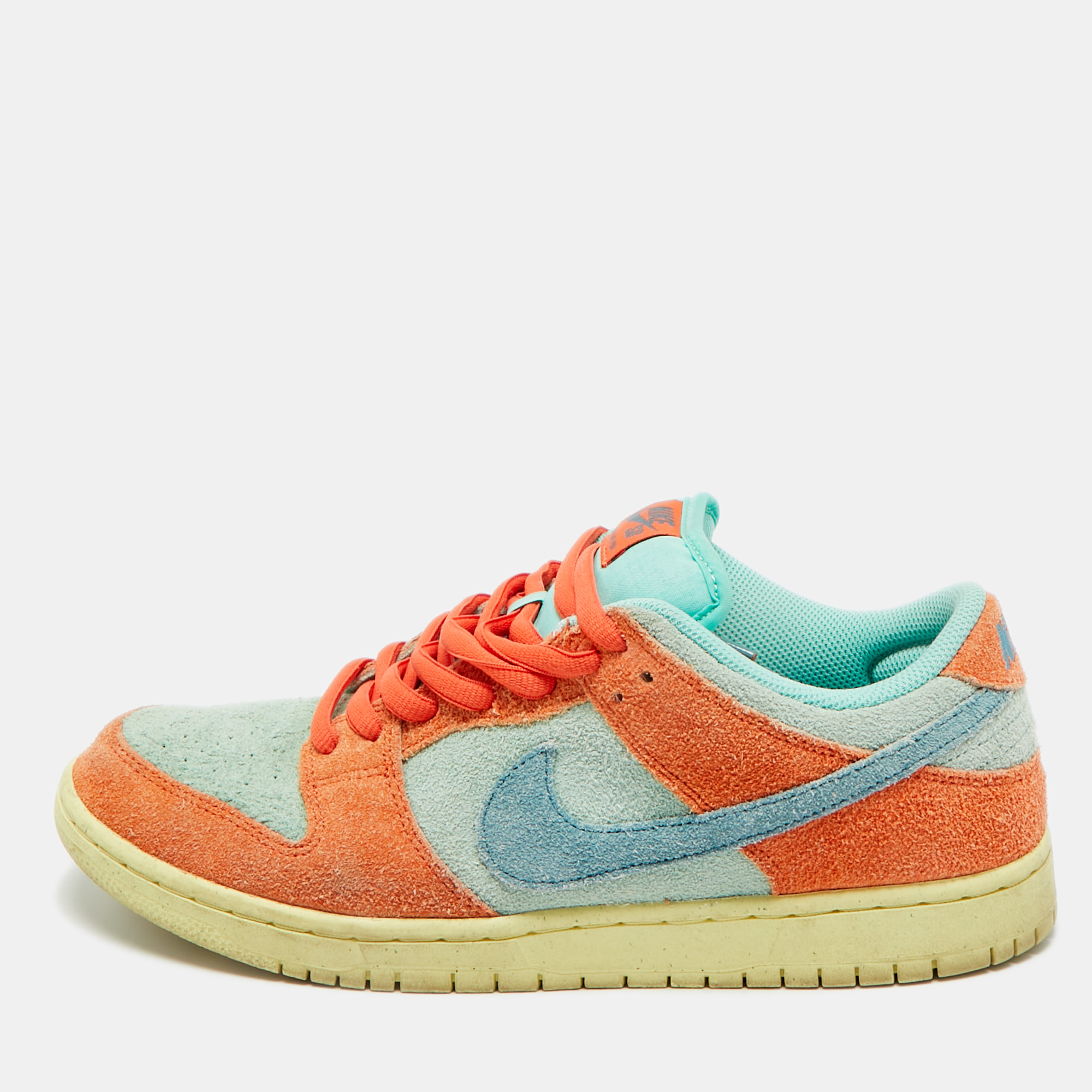 Nike Multicolor Suede SB Dunk Noise Aqua Low Top Sneaker