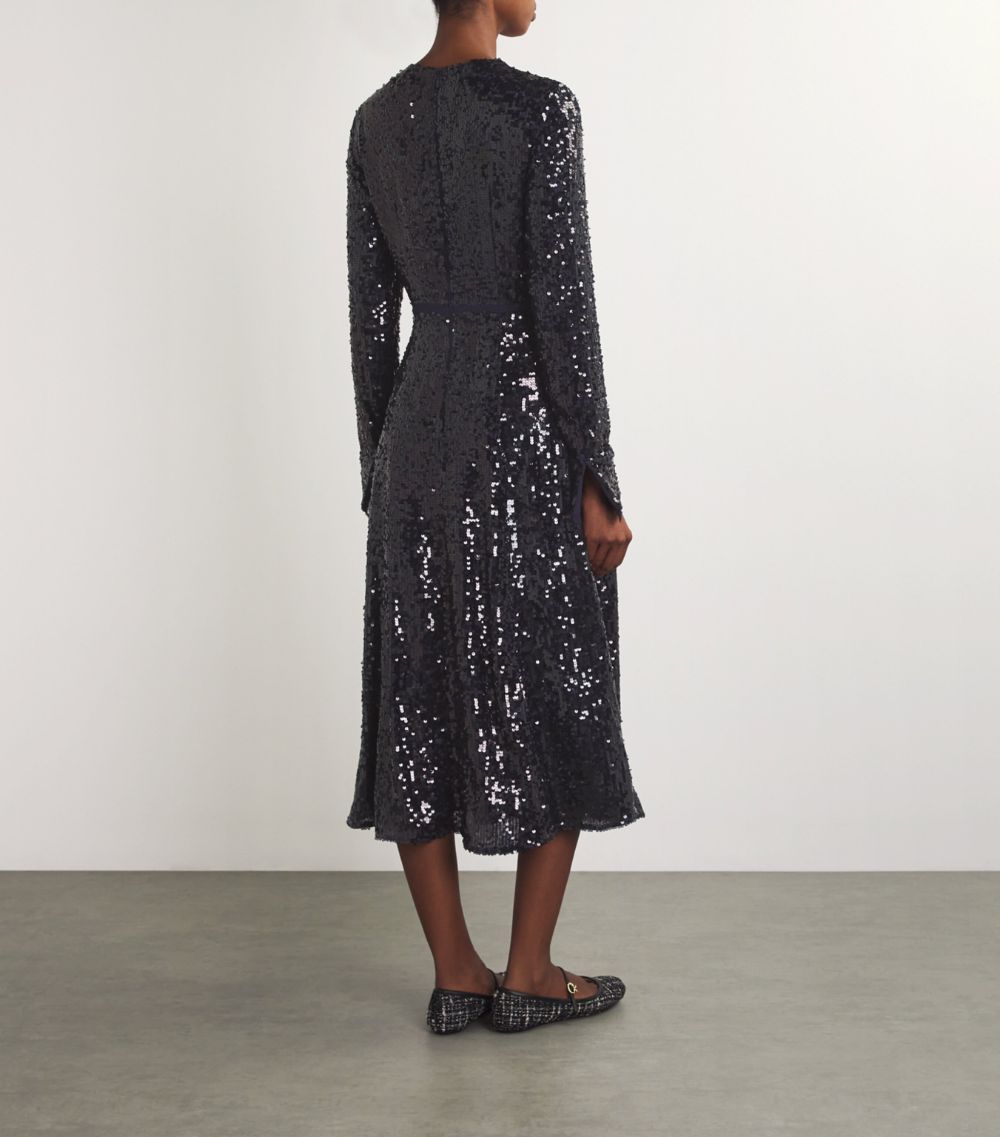 Sequinned Cape Gown