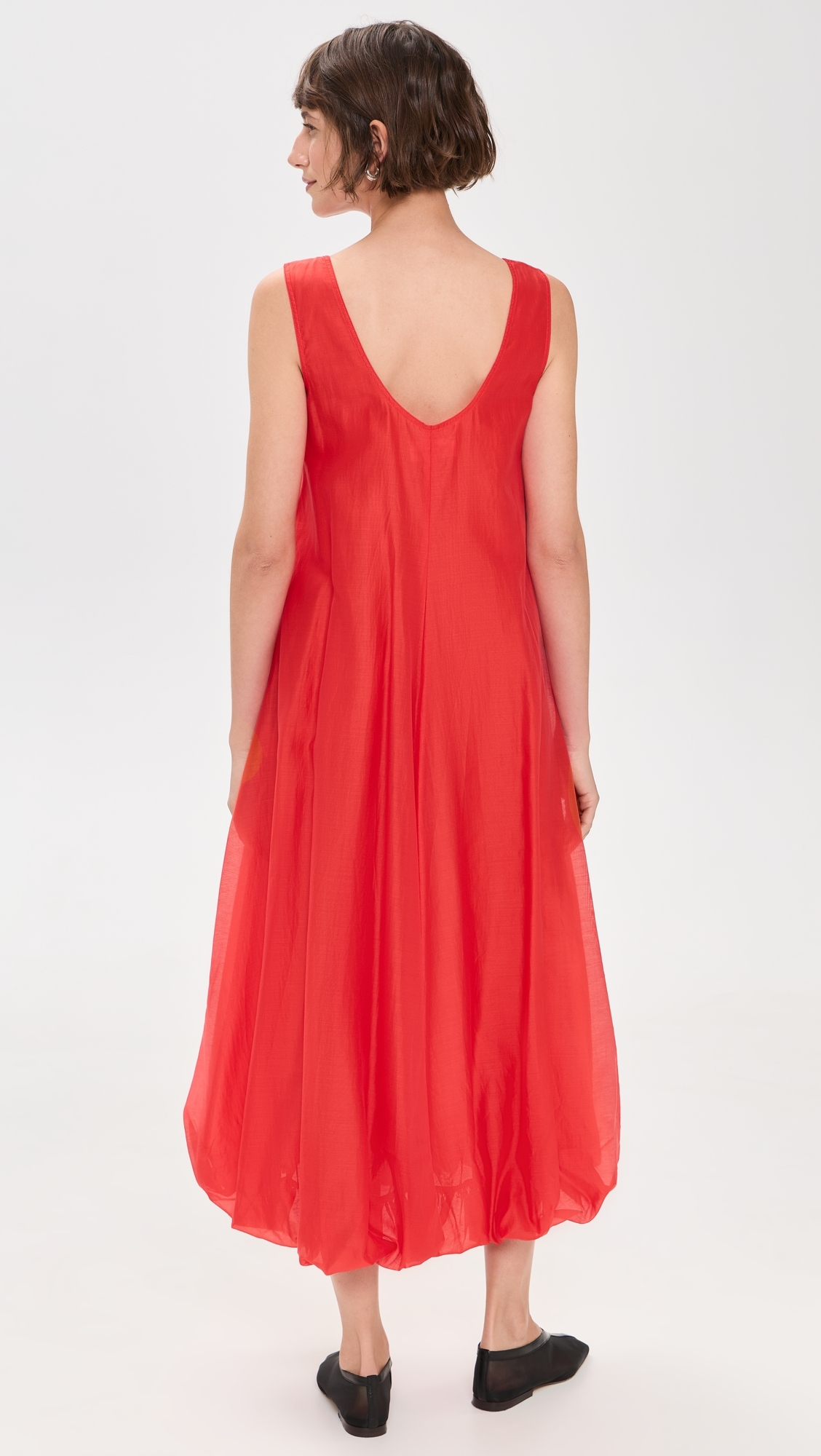 Long Balloon Dress Coral