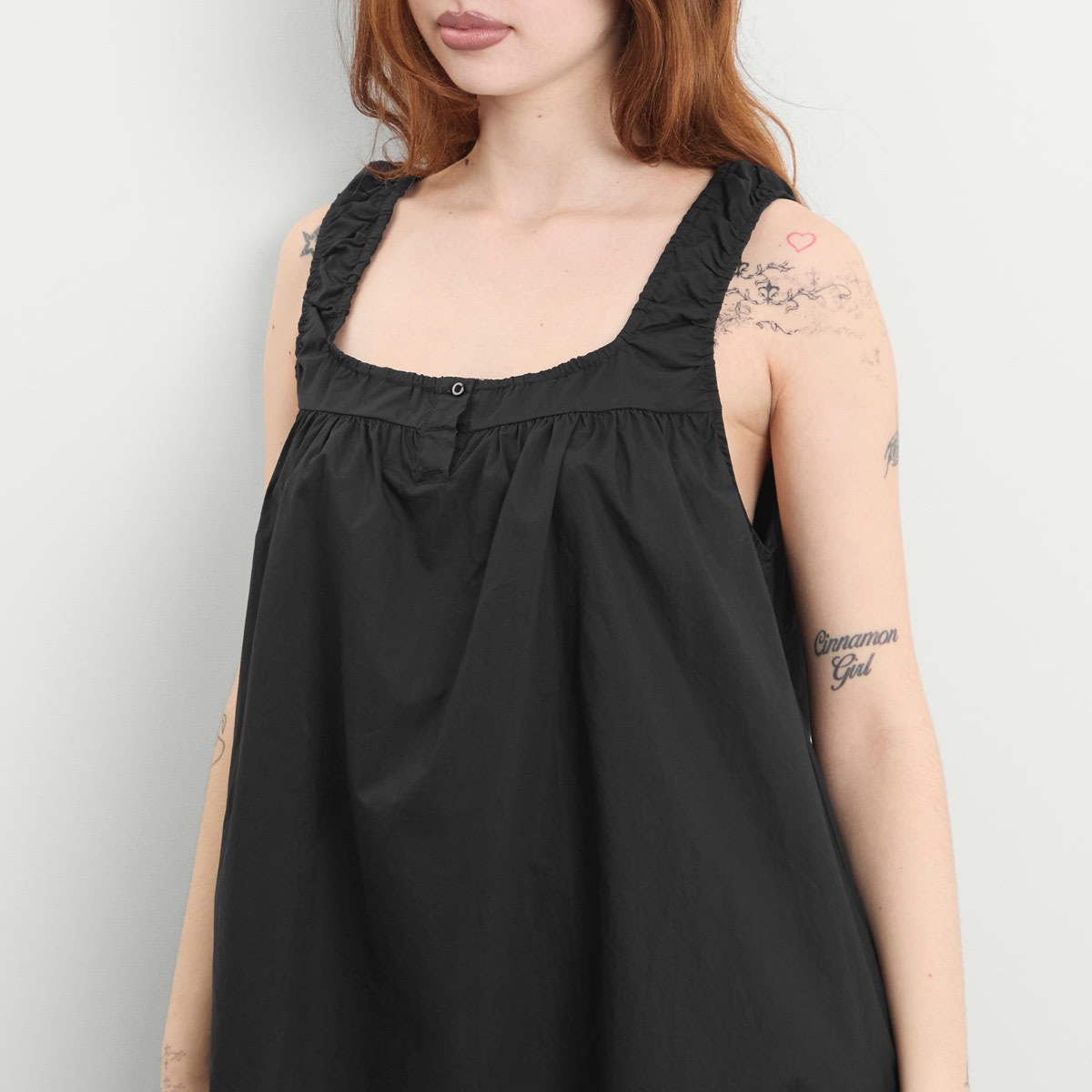 Women's Yoke Mini Dress Black