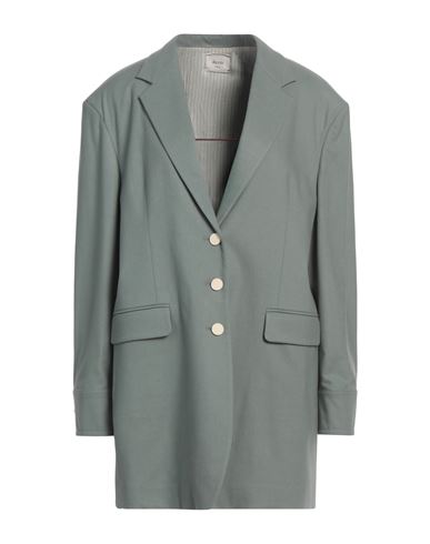 Alysi Crème Woman Blazer Sage green Size 0 Viscose, Polyester, Wool, Elastane