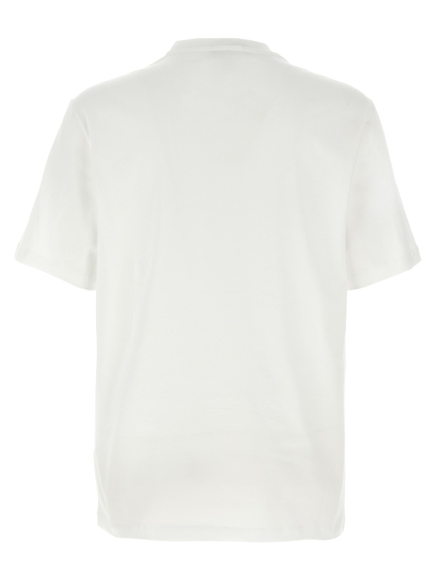 White T-shirt With Medusa Head Logo Print On The Front In Cotton Man