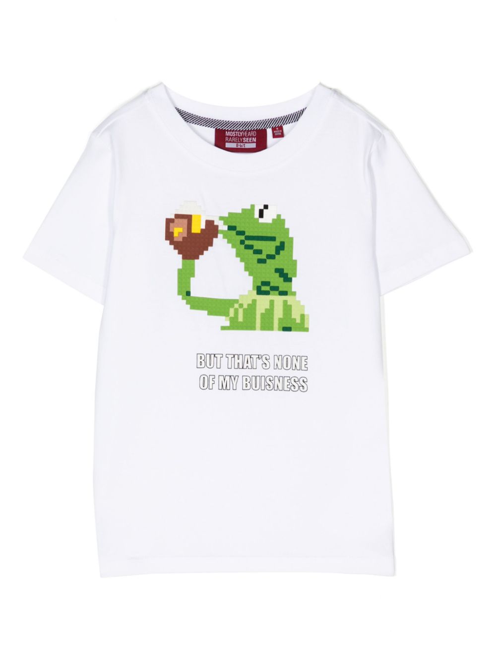 Mini Tea Time cotton T-shirt - White