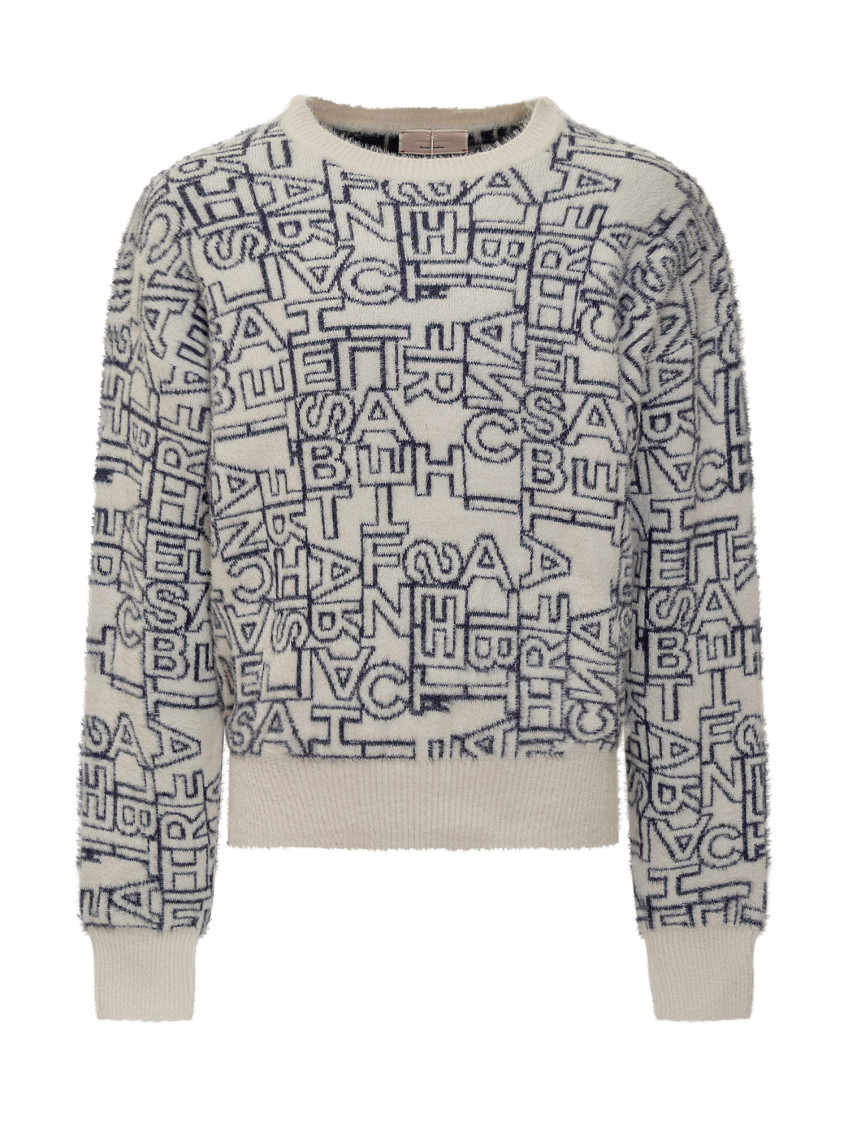 Kids White Logo Sweater