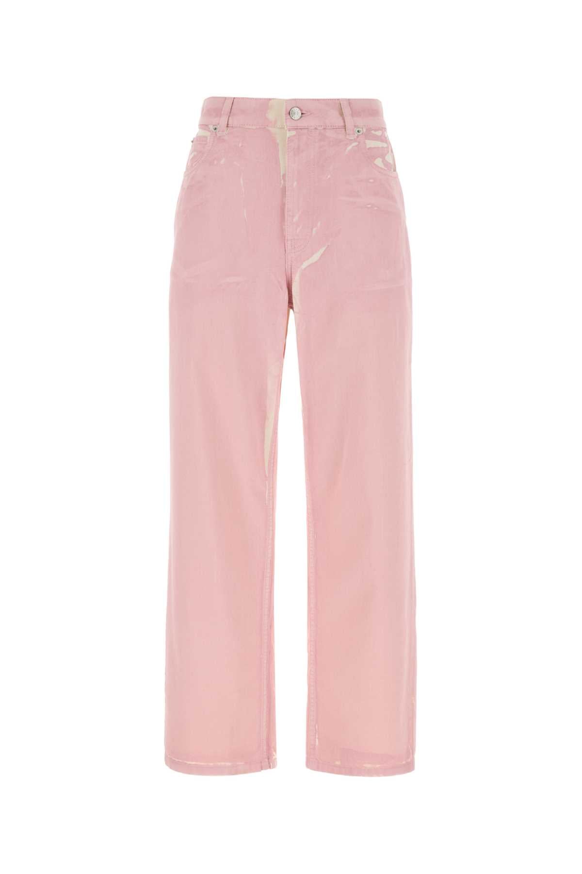 Cotton Denim Jeans — Pink