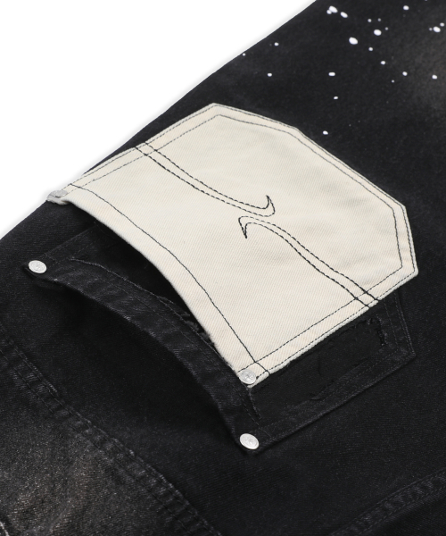 XP335 Repair Painting Bermuda Denim Pants