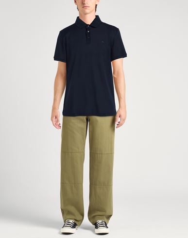 Man Polo shirt Midnight blue Size M Cotton