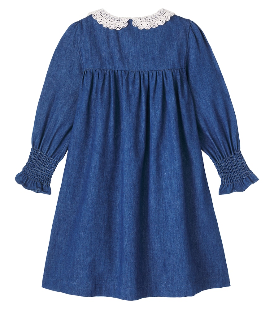 Loredana shirred denim dress