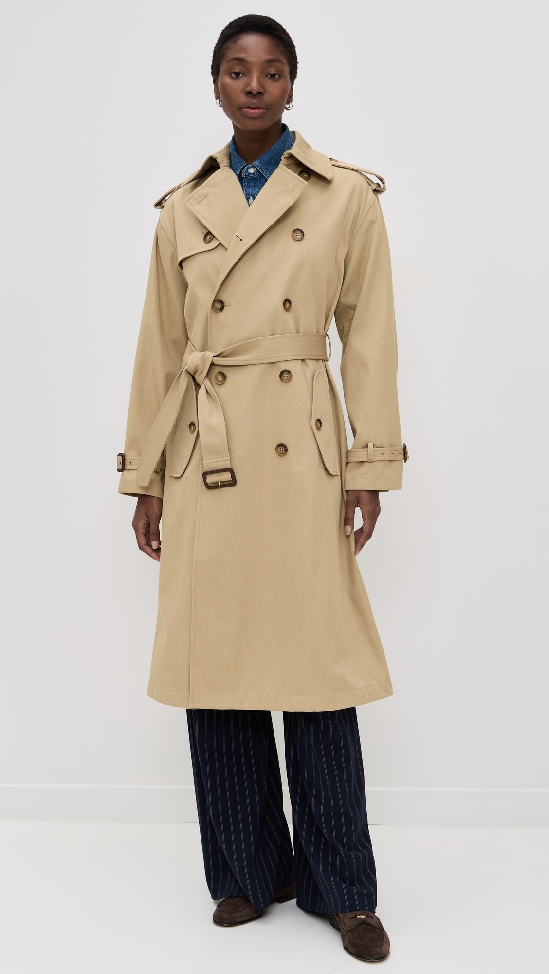 Cotton Twill Trench Coat Surrey Tan