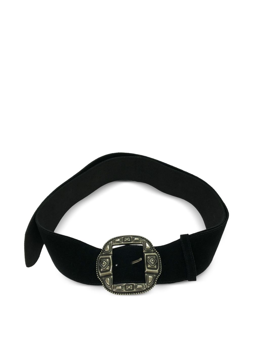 2010s engraved-buckle belt - Black
