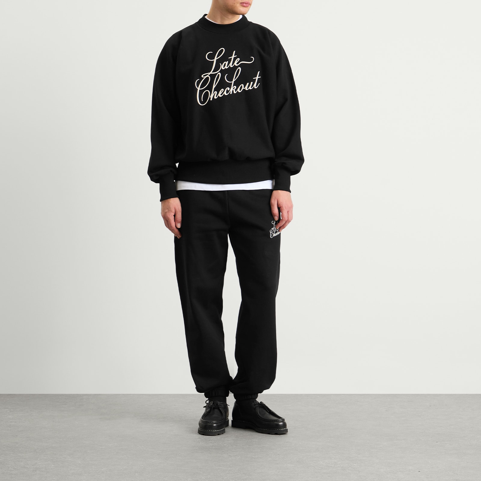 Men's Script Joggers in Black/White