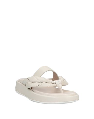 Woman Thong sandal Ivory Size 10 Leather