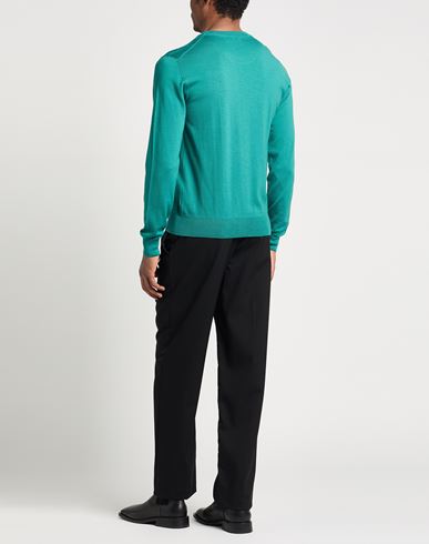 Man Sweater Green Size 38 Virgin Wool