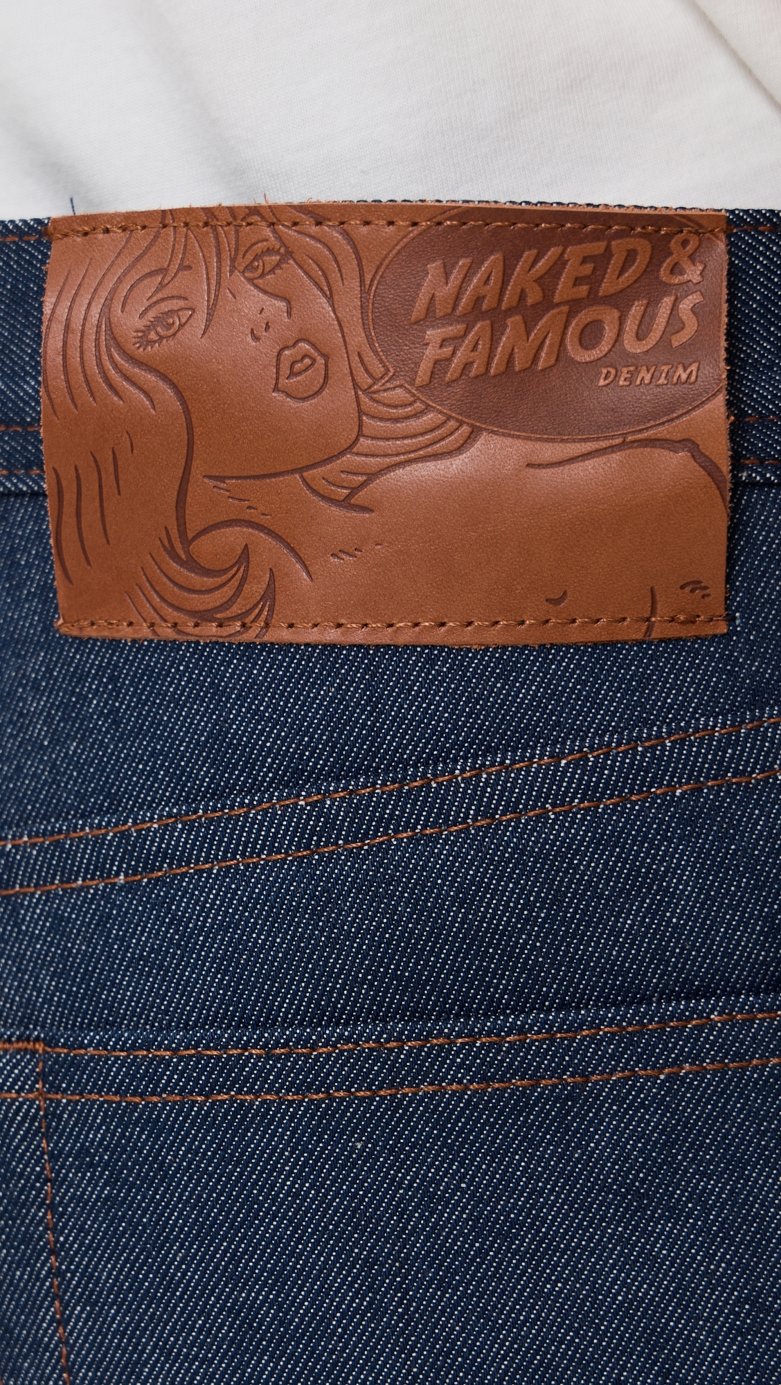 Naked & Famous Denim Weird Guy Natural Indigo Selvedge Jeans Indigo