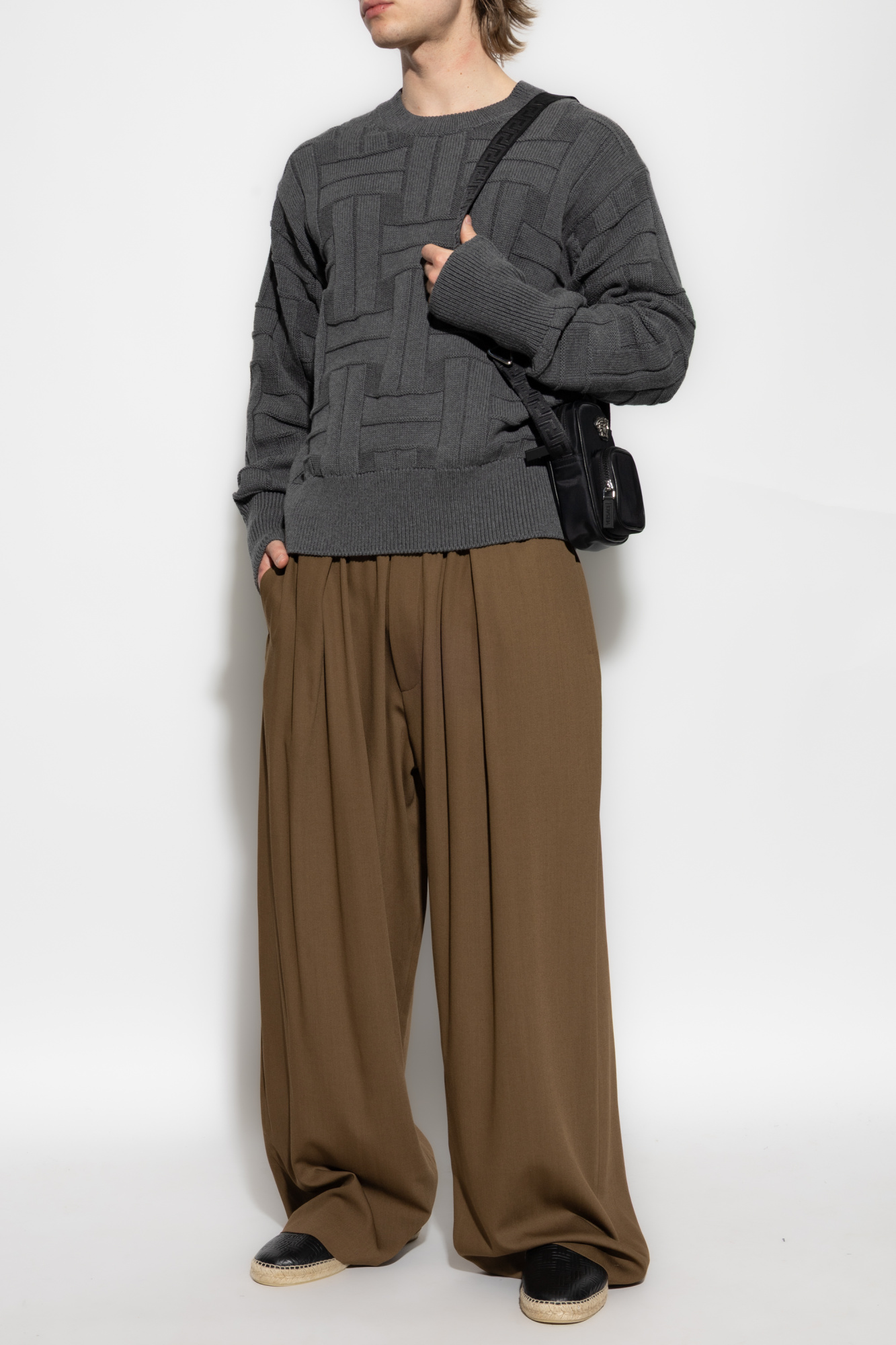 Kenzo Sweater With A Crew Neck, Men's, Grey