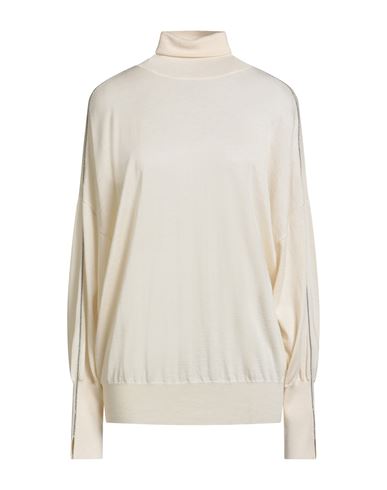 Cashmere Woman Turtleneck Ivory Size S Cashmere, Silk, Brass