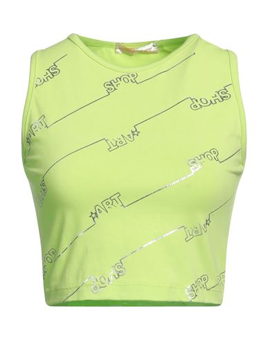 Woman Top Lime green Size XS Cotton, Elastane