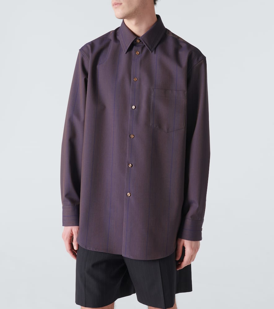 Striped wool shirt