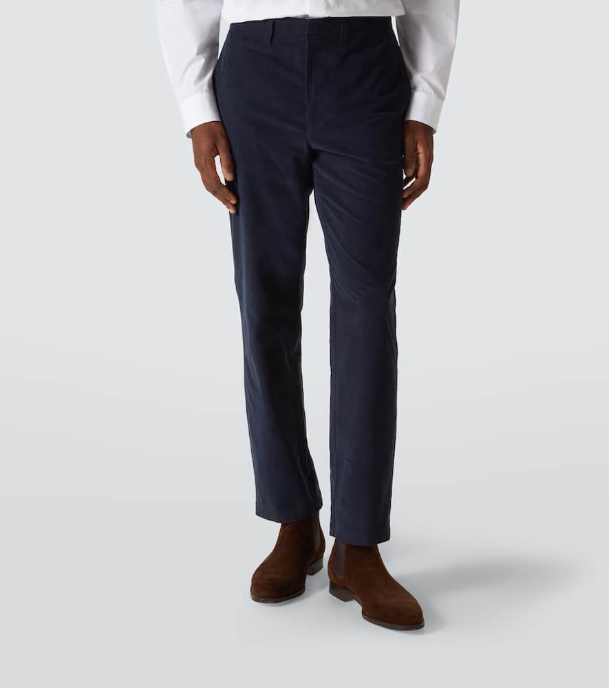 Cotton corduroy straight pants