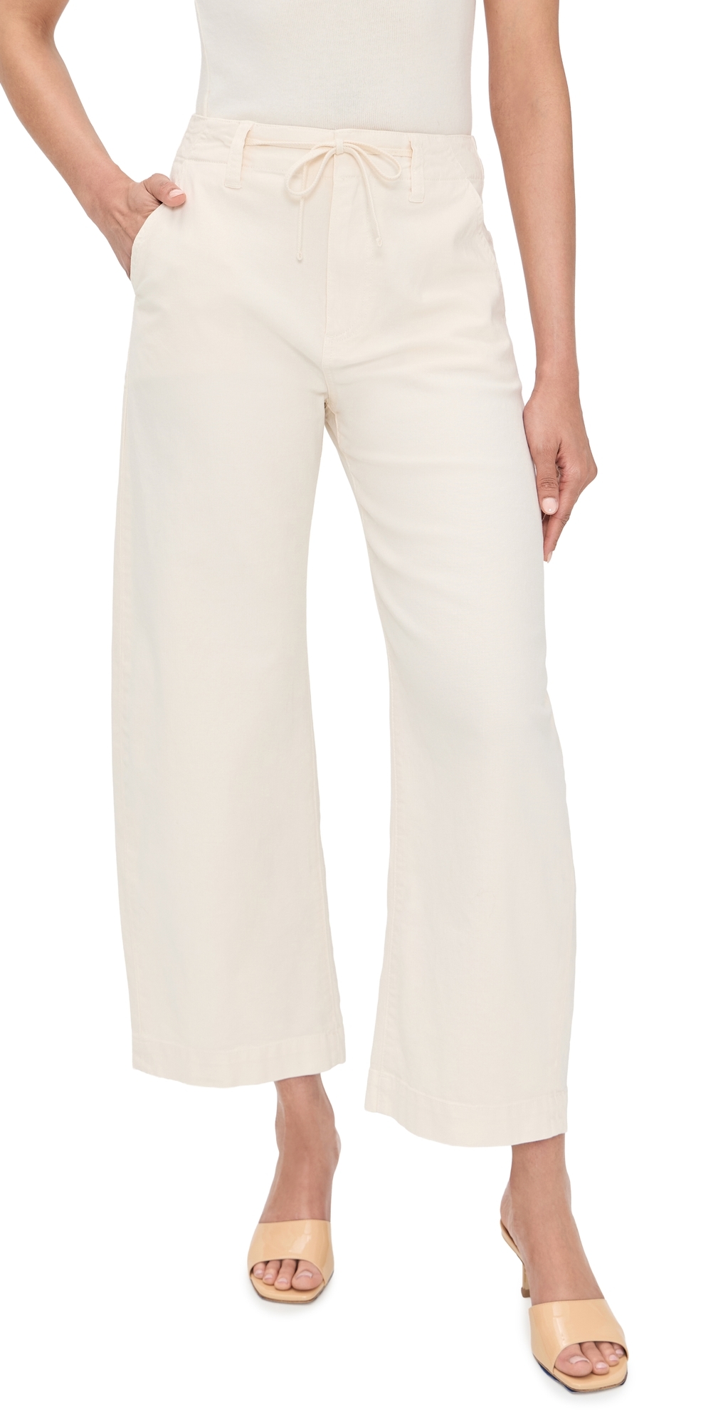 Arellia Ankle Jeans with Tie Quartz Sand