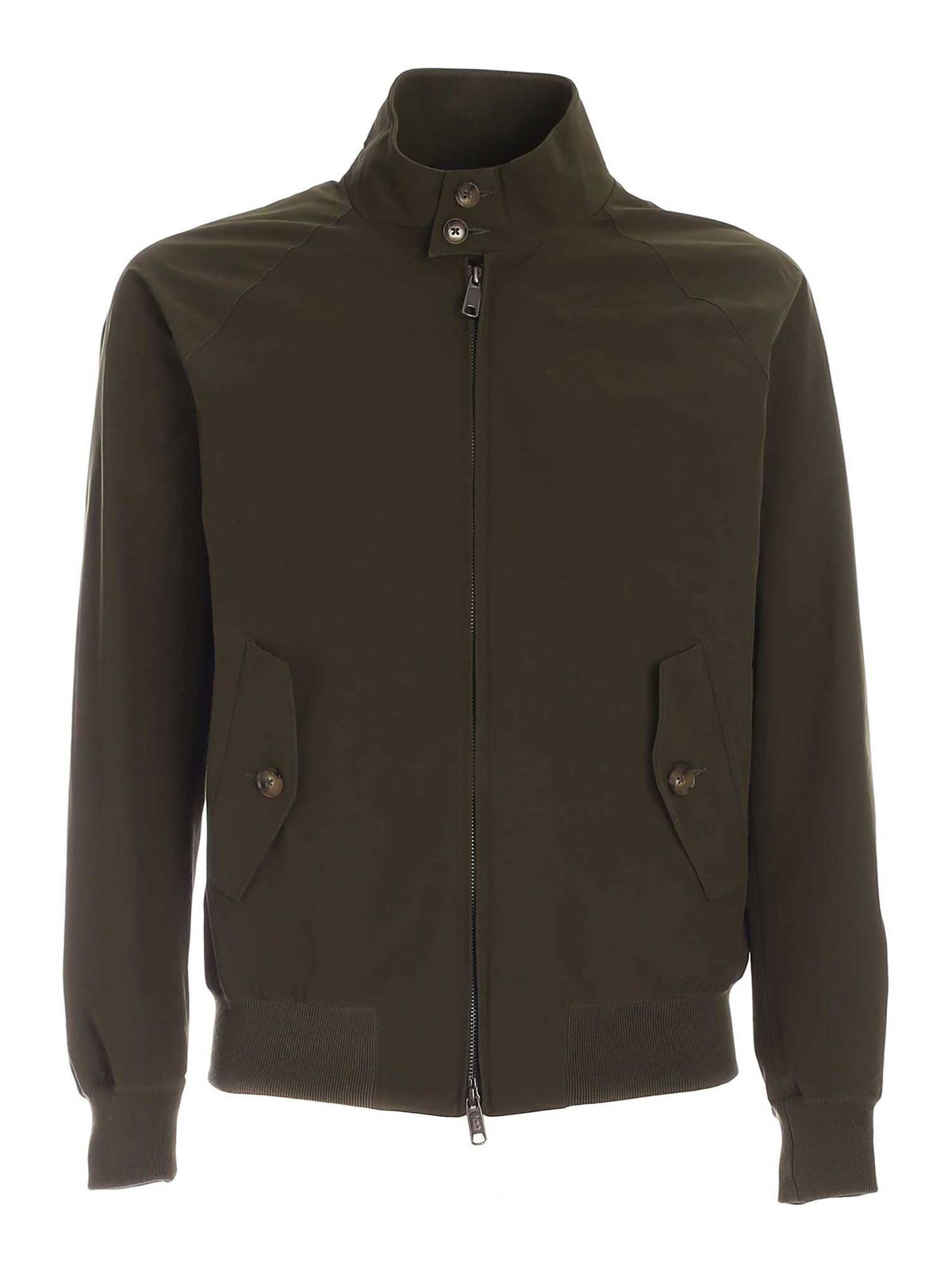 Pockets bomber jacket in green