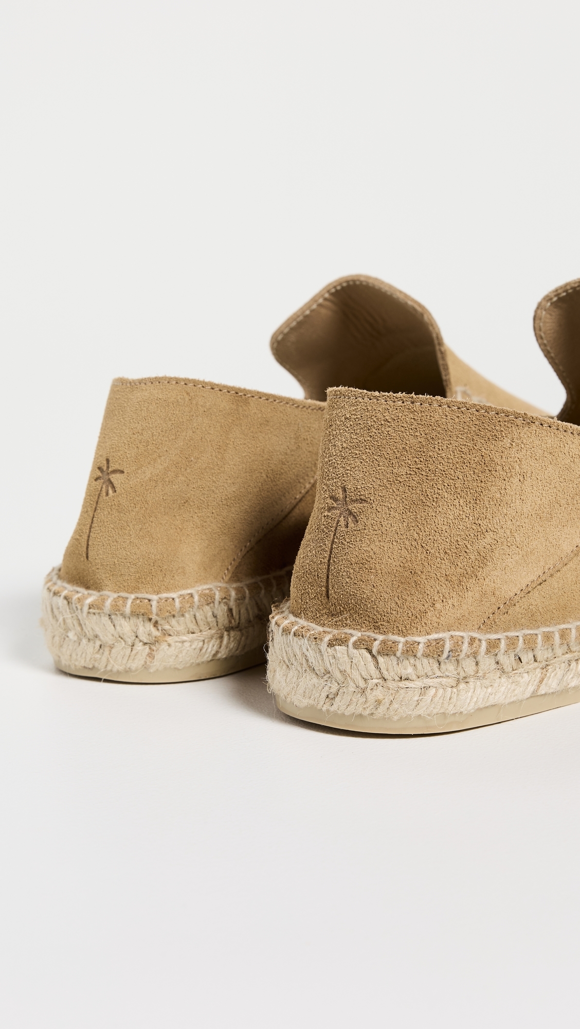 Manebi Suede Traveler Espadrilles Suede Washed Beige