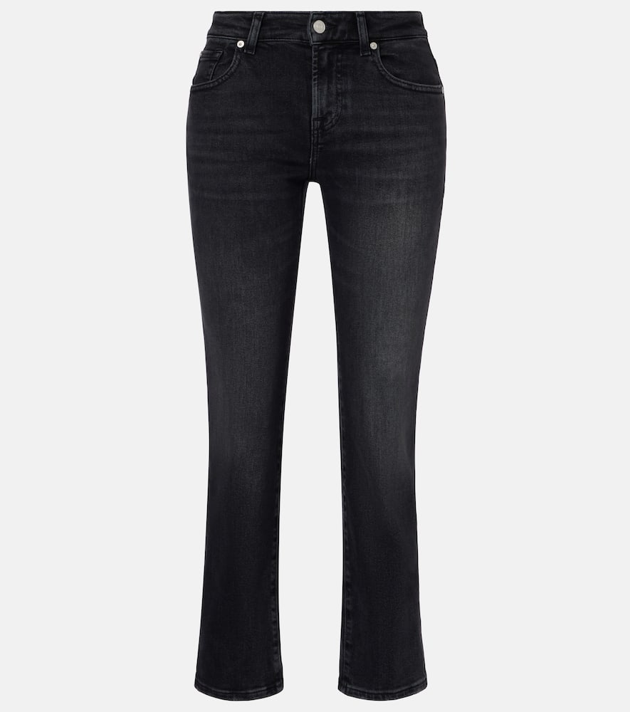 Calie Straight cropped mid-rise straight jeans